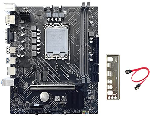 PRIZOM H610 Scheda Madre+SATA +Deflettore LGA1700 DDR4 Gigabit LAN Supporto 2X32GB per G6900 G7400 I3 12100 I5 12500 12Th CPU