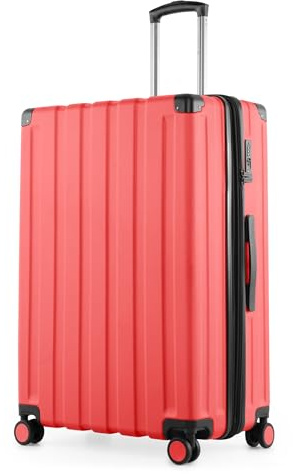 Hauptstadtkoffer Q-Damm Großer Koffer (78 cm) 111-133 L, Koralle | ABS-Hartschale · TSA-Zahlenschloss · Erweiterbar · 4 Rollen · Austauschbare Ersatzteile · Aufgabegepäck · Urlaub · 2-3 Wochen