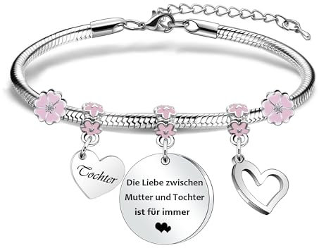 Awyuan Mädchen-Armband Armband für Tochter Bestes Geschenk für Tochter Armband Geschenk für Tochter für Weihnachten Geburtstag Danksagung Tag und Abschluss (Tochter)