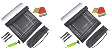 2 Set 2000 Teile Puzzle Roll Up Storage Mat Jumbo Board mit Tasche Kinder Erwachsene Schwarz