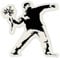 WildeBabsKLBT Banksy Graffiti Thrower car K410 Hochwertiger Premium Auto-Aufkleber Sticker Decal Autoaufkleber Aufkleber-Folie 12cm