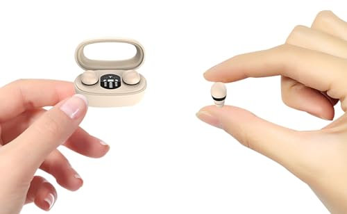 Mini Kopfhörer Bluetooth Kabellos Klein Unsichtbar In Ear Wireless Mini Kopfhörer Earbuds für Kleine Ohren Drahtlos Schnurlos Ohrhörer Ohrstöpsel Earphones versteckt im Ohr Kopfhoerer ohne Kabel