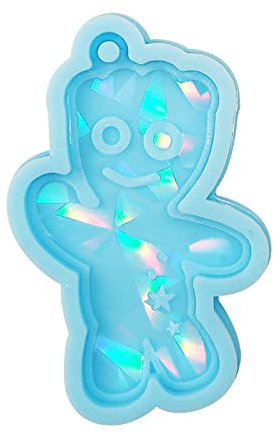XINgjyxzk Holographic Resin Molds Cartoon Keychain Pendant Silicone Mold for Epoxy Casting Jewelry Pendant Decoration Tools