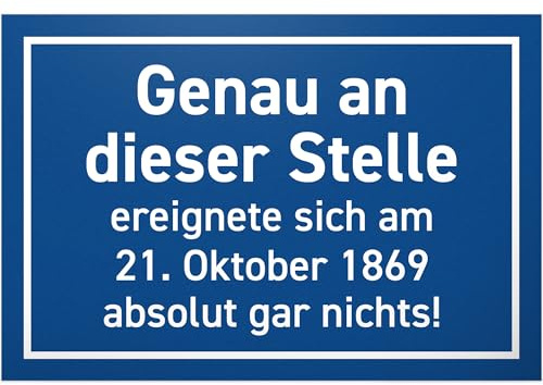 DankeDir! Genau an dieser Stelle - Schild 30 x 20 cm - Deko Partydeko Kollegen Freunde Geschenkidee Geschenk Party - lustiger Spruch Spruchschild Wanddeko Wandschild Geburtstagsgeschenk Türschild