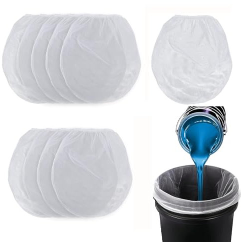 RJFUJP 10pcs Paint Strainer Bags, 1 Gallon Paint Strainer Bags Bucket Strainer Fine Mesh Filter Bag Hydroponic Paint Filter Bag with Elastic Top Opening for Paint Gardening