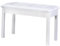 Deluxe Keyboard Bench with Solid Wood Legs for Piano Players, White