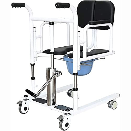 Hydraulischer Patientenlift für Erwachsene - 180° geteilter Sitz Multifunktions-Duschstuhl und Haushaltsrollstuhl