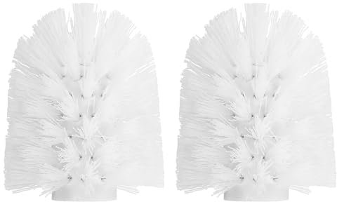 QUARKZMAN 2pz Testine di Ricambio per Spazzola WC 15mm, Spazzola WC a Forma di Palla Rotonda Pulizia delle Teste delle Spazzole Bianco