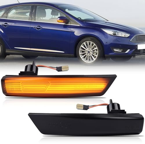OZ-LAMPE LED Spiegelblinker für Ford focus 2008-2016, LED Blinker Seitenblinker mit Canbus Fehlerfrei, Schwarz