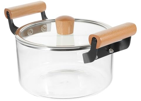 Garneck Olla De Vidrio Para Sopa Resistente Al Calor Transparente Para Cocinar Fideos Para Hervir