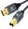 Thzzhnno Cable de Impresora USB 1M, Cable USB A a USB B, USB 2.0 Tipo A Macho a B Macho Cable escáner para HP, Dell, Epson, Xerox, Lexmark, Brother, Canon, Samsung, Piano y más