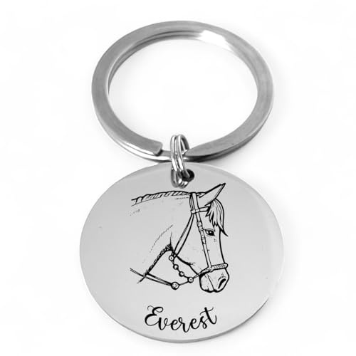 Porte-Clé Cheval Personnalisé - médaille Licol poney - Fabrication Française