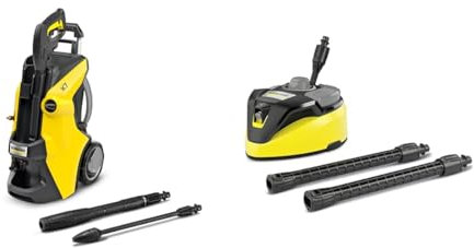 Bundle of Kärcher K 7 Power Flex pressure washer, pressure: max. 180 bar, flow rate: 550 l/h, area coverage: 60 m²/h, water filter, weight: 17.2kg + Kärcher 2.644-074.0 T7 Plus T-Racer Surface Cleaner