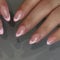 KQueenest 30 Pcs Pink French Tip False Nails Short Medium Almond, French Tip False Nails Short Stiletto, Custom Thick Acrylic Fake Nails Set Natural Nude Gel Stick on Nail for Women Daily Wedding Wear