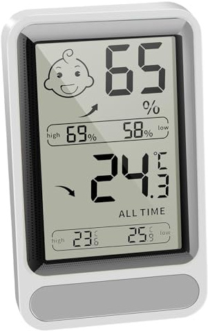 Moniteur de température et d'humidité, moniteur d'humidité et | Hygromètre compact numérique Humidité intérieure - Hygromètre automatique avec rétroéclairage, moniteur de température grand écran