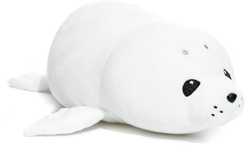 WEIGEDU peluche phoque animals coussin, 52 cm | Peluche douce en polyester, format 52 cm, pour câlins, décoration et cadeau