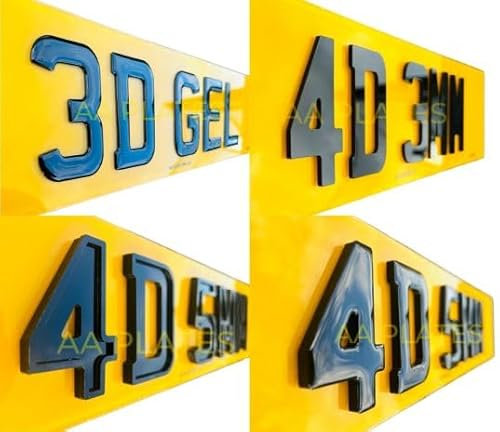 3D GEL, 4D Personalised Pair Front Rear For Automotive, Home or Outdoor (Front & Rear)