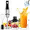YASHE Hand Blender, 5-in-1 Electric Food Blender, 1000W Stainless Steel Blender for Kitchen, Stepless Speed ​​Control, Includes Whisk, Measuring Cup – Ideal for Baby Food, Sauces, and Soups