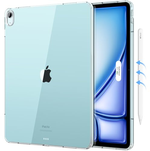 MoKo Claro Funda para iPad Air M4/M3/M2 2026/2025/2024, Cristal Claro | Suave TPU Transparente Slim Antigolpes Tableta Carcasa y Ligero Cubierta Ultra Transparente para Tableta