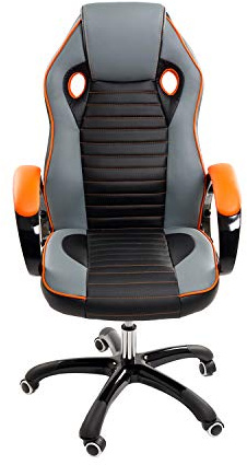Notek Poltrona da Ufficio Presidenziale - Mod. Sport Racing - ideale per Gaming (Arancione)