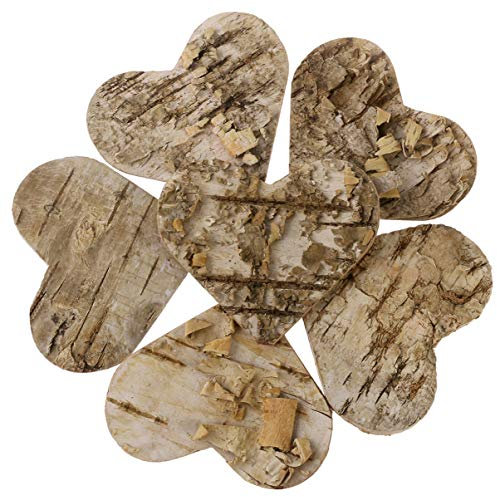 100 Stück Holzherzen Deko Birkenherzen zum Basteln 60mm hölzerne Scheiben für Deko Hochzeit Weihnachten Valentinstag