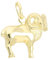 My Gold Damen Herren Kinder Sternzeichen Anhänger Widder Gold 333 (Ohne Kette) Echtes Gelbgold (8 Karat) Massiv 18mm x 18mm Zodiac Basic A-05976-G301-Wid