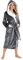 CityComfort Bademantel Damen Flauschig, Fleece Morgenmantel Damen mit Kapuze, Dressing Gown Women (Anthrazit, S)