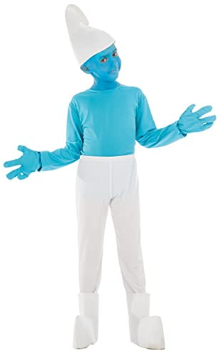 Vegaoo Schlumpf-Kostüm für Kinder Lizenz-Verkleidung blau-weiss - Blau