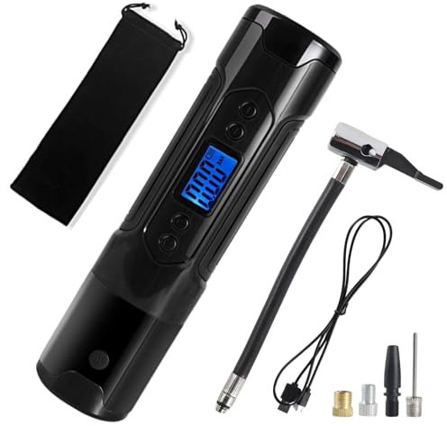 Tragbare Mini Pumpe Luftkompressor Reifen Inflator Lectric Pumpe mit Digitaler Anzeige LCD Display Wiederaufladbare Li-Ionen Batterieladung für Auto Bike Ballspielzeug
