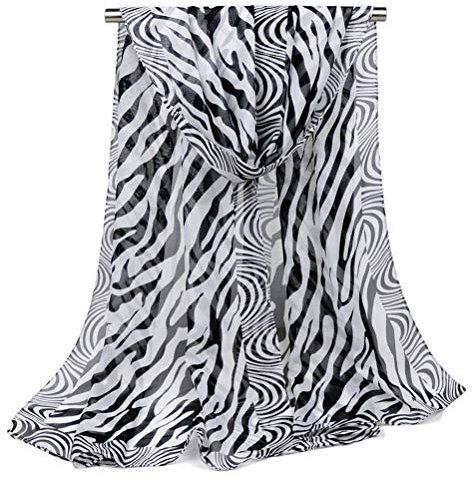 OKWIN Frauen Zebra Striped Chiffon Schal Fashion Wild Scarf,(Größe: 165 * 50Cm)
