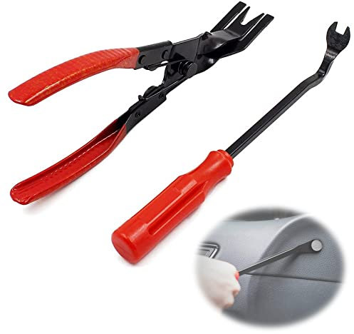 behone 2 pièces Pince à dégrafer,Porte de Voiture Automatique Clip, Pinces Universelles Outils Pour Garnitures kits de réparation pour la garniture de porte de voiture et le Tableau de bord de panneau