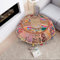 flyingasedgle Indisches handgefertigtes buntes Bodendekor-Kissen, rund, 81,3 cm, Bohemian-Meditationskissen, Bodenkissen, indischer Sitzhocker (beige)