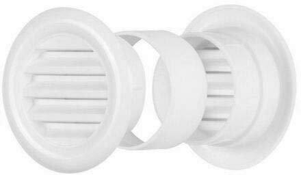 White Mini Circle Air Vent Grille Door Round Ventilation Cover