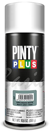 PINTYPLUS Pintura en Spray Basic 520cc Gris Medio Mate 7000, 400 ml (Paquete de 1)