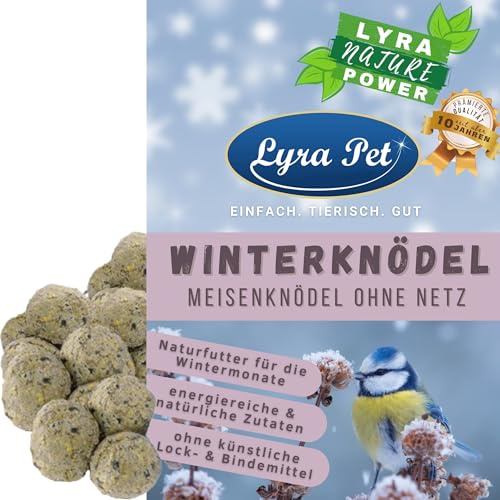 Lyra Pet® | 100 x 90 g = 9 kg Ganzjahresknödel ohne Netz | Energielieferant für Wildvögel | Ideal für Körnerfresser | Meisenknödel mit Besten Zutaten