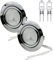 2er-Set Halogen-Einbaustrahler für Möbel, Chrom glänzend, dimmbar, mit 12 V 14 Watt Bi-Pin-Leuchtmittel, 20 W, G4-Anschlusskabel 15 cm