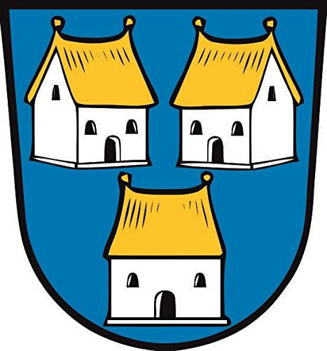 U24 Aufkleber Dorfen Wappen 9 x 10 cm Autoaufkleber Sticker Konturschnitt
