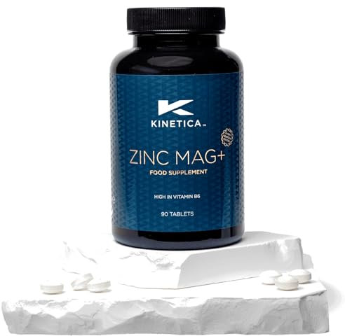 Kinetica Sports Zinc Mag+ | 420mg Magnesium, 16.5mg Zinc, 193μg Selenium & 4.8mg Vitamin B6/Serve, 30 Servings/90 Capsule Pack | 3 Capsules/Day| Scientifically Formulated Blend| Promotes Healthy Sleep