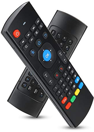 TV Remote Air Mouse, Kabellose Air Fly Mouse mit Mikrofon, mit Integriertem 6-Achsen-Gyroskop und G-Sensor für Bewegungserkennungsfunktion, Unterstützung für Infrarot- und Kabellose Übertragung