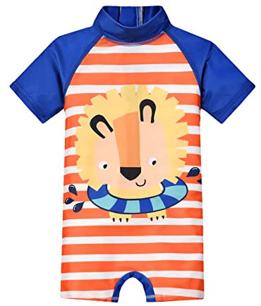 Bañador Niño UV Protection Una Pieza Bañador Bebe Anti UV Camiseta Bebes 1 a 6 Años