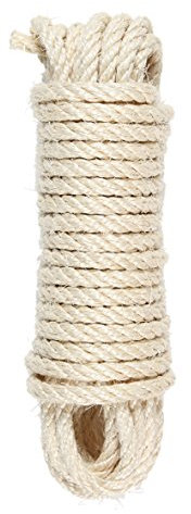 Corde Sisal Naturel 8 mm ± 10 m - Arbre à Chat, Jardinage, Bricolage, Loisirs Créatifs