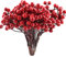 Rote Beeren Deko Weihnachtsbaum Beerenzweig Künstlich 20 Stück Beerenzweige Weihnachten Künstliche Rote Beeren Zweige Deko für Weihnachtsbaumschmuck Handwerk Winter Dekoration (240 Beeren)