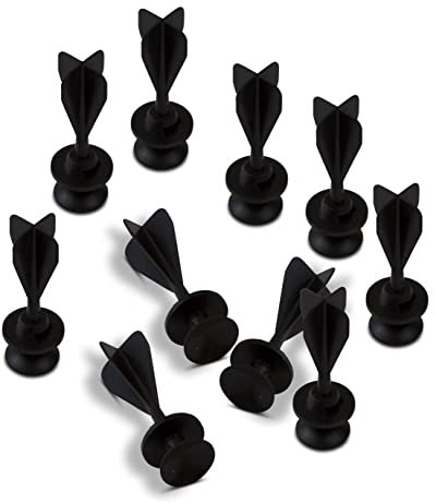 Beutel mit 10 Sicherheits-Darts für Armbrüste, schwarz, lose