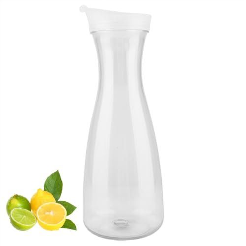 Water Jug with Lid, 1000ml Fridge Water Jug Water Container Water or Juice Pitcher Acrylic Water Beverage Carafe Iced Tea Pitcher