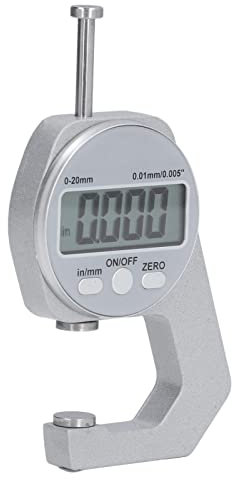 Medidor de Espesor Digital, Medidor de Espesor de Metal Medidor de Espesor de Calibrador ElectróNico Rango de 0‑20 Mm con Pantalla Digital LCD