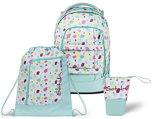 Satch Pack Pencil Slider Light Edition Schulrucksack Set 3tlg. mit Sportbeutel (Dreamy Mosaic)