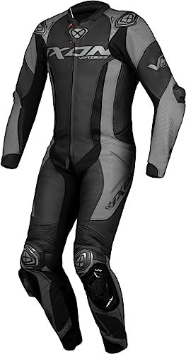 IXON Vortex 3 1-Teiler Motorrad Lederkombi (Black/Gray,S)