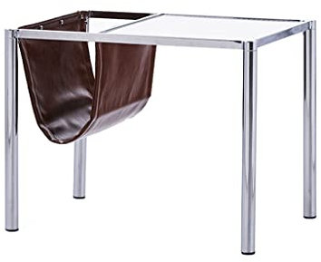 CHEMYO Salon Table Basse Verre Fer Forgé Table D'appoint Table d'angle Table Basse Balcon Petite Table