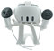 VR Headset Desk Stand with Controller Holder (White) Compatible with Quest3/Quest2/Quest Pro/Pico4 - Universal VR Headset Display Dock & Controller Mount Station