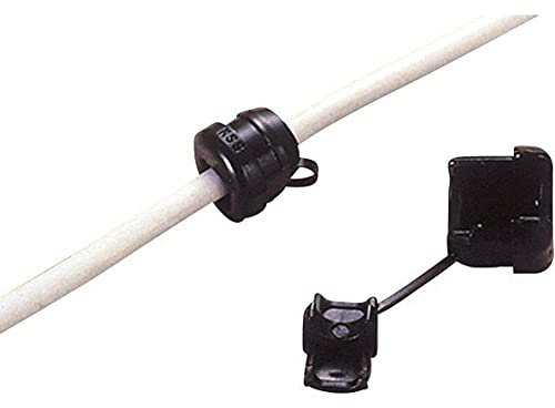 TRU COMPONENTS TC-SRR6P1203 Zugentlastung Klemm-Ø (max.) 8.2 mm Plattenstärke (max.) 1.6 mm Polyamid Schwarz 100 St.